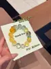 Pulsera de Cristal Original Natural Fluorita Verde Grande Flor de Resina Amarilla Cubo de Azúcar Amarillo Limón, Refrescante y Versátil para el Verano