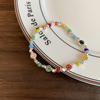 Pulsera de plata de ley s925 estilo coreano estilo coreano de alta gama sentido de la minoría sentido del color cara sonriente con cuentas 2023 nuevo para mujer