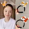 Li Xiaolu mesmo estilo filhote de husky tiara de cabelo desenho animado fofo grutas de cabelo grampo de cabelo super fofo adorno de cabeça tiara de lavagem de rosto feminina