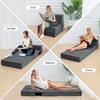 Sillón Cama Plegable con Cojín Colchón de Piso A16 Ropa de Cama Plegable Sofá Cama para Sala de Estar y Oficina