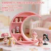 Decoração de Casa de Bonecas com Laço 3D Modelo de Armário Suporte de Exibição Multicamadas Brinquedo Bule Camada de Exibição de Perfume Prateleira de Exibição em Camadas