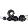 Porca Flangeada Hexagonal de Aço Inoxidável 304 Zinco Preto Din6923 Superfície de Flange Dentada Porca Antiderrapante M2.5~M16