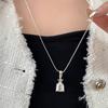 Colar Pingente Bolsa de Dinheiro Prata Nicho Estilo Luxo Leve para Mulheres, Corrente Clavicular Simples e Versátil Banhada a Prata S925 Corrente de Pescoço Personalizada