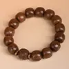 Pulseira Esculpida de Contas Cinco Elementos Sândalo Multi-Tesouro para Homens e Mulheres, Acessório Decorativo de Contas de Oração Estilo Chinês