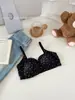 Ropa interior con estampado floral para chica, tipo National Server, para estudiantes de secundaria, sujetador inalámbrico de copa AB, estilo delgado para pecho pequeño, ropa interior para mujer