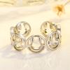 Anillo hueco de apertura amplia con cara sonriente de estilo japonés y coreano, tendencia popular en Internet europea y americana, anillo lindo, simple y alegre.