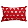Fundas de Almohada Personalizadas para el Día de San Valentín Transfronterizas, Decoración de Atmósfera Festiva, Fundas de Cojín para Sofá del Hogar, Fundas de Cojín en Forma de Corazón para Dormitorio