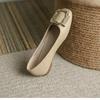 Primavera 2025, nuevo estilo, zapatos planos de mujer con diseño de hadas, punta cuadrada, tacón bajo, estilo relajado, estilo hawaiano.