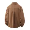 Nueva Chaqueta para Hombre Otoño/Invierno 2026 con Cuello Solapa, Estilo High Street Americano, Holgada, Cómoda, Versátil, Casual, Abrigo de Manga Larga Moderno