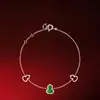 Pulseira de Cabacinha em Ouro 18k para Mulheres High-End Ouro Rosé Madrepérola Corrente de Clavícula Significativa Presente de Dia dos Namorados Aniversário