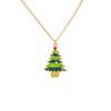 Collar con diseño creativo de alce, muñeco de nieve y campana, con dibujos animados de Europa y América, ideal como regalo para mujer.