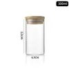 Frasco de Vidrio Recto de 65 mm con Tapón de Corcho para Almacenar Frutas Secas, Dulces, Té de Hierbas, Pepino de Mar, Cordyceps, Empaque y Sub-Empaque, Sellado