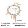 Pulseira de Aço Inoxidável Jingqiao Transfronteiriça, Luxo Acessível e High-End Titânio Aço Dourado 18K Combinação de Cores Dourado e Prata Joias de Coração