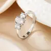 Moda Transfronteriza anillo de plata de ley S925 con circonita al por mayor simple lujo ligero sentido de alta gama anillo para mujer joyería para la mano