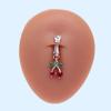 Gatte nuevo colgante transfronterizo europeo y americano fruta diamante pegajoso circón clip para ombligo sin perforación clip para ombligo de acero inoxidable