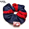Encaje Rojo Tela de Mezclilla Nueva Chica Cereza Goma para el Pelo Lunares Dulces Accesorio de Cabello de Alta Gama Flor para la Cabeza Lote
