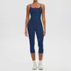 En stock Pantalones Deportivos de Pierna Recta de Largo Medio con Sensación Nude Europea y Americana Sin Líneas Visibles Conjunto de Yoga