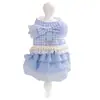 Vestido de Gasa Fina de Princesa con Lazo de Verano para Gatos, Ropa para Mascotas con Accesorio para Correa, Vestido para Perros, Ropa para Gatos