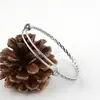 Venta Caliente Transfronteriza Alambre Plano de Acero Inoxidable Trenzado Pulsera Telescópica Ajustable Pulsera de Material de Cobre Fabricante de Pulseras Mayoreo