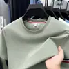 Camiseta Masculina Manga Curta Gola Redonda High-End Estilo Tommy 2026 Verão Nova Moda Casual Simples Versátil Camiseta Masculina