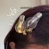 Pinza para el pelo de bombilla luminosa para mujer, pinza de pico de pato creativa y divertida, pinza para flequillo lateral, accesorio para fotos, accesorio para el cabello