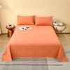 Sábana de Algodón Cepillado Clase A, Compra Individual, 100% Algodón, Cubrecama Gris para Dormitorio, Juego de Tres Piezas, Estilo Sábana Ajustable, Cama Individual