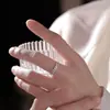 Anillo de estrella cielo estrellado diseño de nicho femenino anillo liso para dedo índice anillo abierto anillo de personalidad de moda ajustable