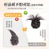 Peruca para Mulheres com Rabos de Cavalo Altos e Baixos, Cabelo Sintético, Coque Natural e Volumoso com Presilha de Garra, Peruca de Coroa Alta