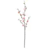 Flores de flor de melocotonero artificiales, flores de ciruelo falsas, decoración de alta gama de lujo ligero para mueble de TV de sala de estar, mesa de comedor, adornos florales