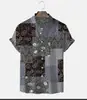 Comercio exterior transfronterizo nueva moda casual para hombre talla grande camisa de manga corta con estampado 3D, camisa de hombre