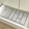 Caixa Organizadora de Gaveta Transparente Organizador de Pincéis de Sombra para Maquiagem Divisórias Embutidas de Acrílico Retangular Porta Diversos