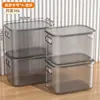 Caja de Almacenamiento Transparente Caja de Almacenamiento de Plástico para el Hogar para Juguetes y Snacks Cesta de Almacenamiento Grande Espesa para Acabar con la Ropa en el Armario