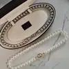 Estilo Francês Australiano Branco Verdadeiro Muitas Fibras de Cânhamo Cinza Nariz de Porco Pérola Colar Feminino Avançado Novo Explosivo Luxo Leve Nicho Elegante Colar