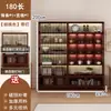 Novo Armário de Exposição Estilo Chinês com Painel Traseiro, Estante de Livros, Armário de Armazenamento, Prateleira Multiuso, Armário de Exposição de Fundo para Sala de Chá, Armário de Exposição