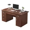 Mesa de computador de madeira maciça para uso no escritório com gavetas, mesa com organizador de mesa para casa, escrivaninha pequena para estudo em apartamento