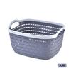 Cesta de Almacenamiento Portátil Apilable Plástico PP Patrón de Lino Cesta de Almacenamiento Moderna Simple Cesta de Almacenamiento para Mascarillas y Alcohol