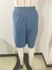 2026 Nuevos Pantalones Casuales Transpirables a Cuadros Pequeños para Hombre de Amazon Transfronterizo con Cordón, Bermudas Versátiles de Cinco Bolsillos con Etiqueta de Cuero