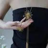 Collar de Zirconia con Fuegos Artificiales Brillantes de Diente de León de Verano Cadena para Clavícula Minimalista Francesa de Gama Alta Fresca y Elegante Versátil