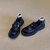 ¡Listo en Stock y Enviado en Segundos! Zapatos Pequeños de Cuero Estilo Británico Plisado Retro con Hebilla de Camelia Tacón Grueso Suela Gruesa Mocasines Planos para Mujer
