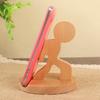Soporte de madera para teléfono móvil creativo Pony teléfono móvil caballo espalda moneda Haya persona perezosa soporte para teléfono móvil logotipo grabado