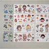 Adesivos de desenho animado em estoque para diário adesivos fofos impressão tipo transparente fofo adesivos de desenho animado à prova d'água atacado