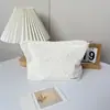 Bolsa de Cosméticos con Textura Plegada Interna Bolsa de Almacenamiento para Mujeres Cushion de Aire Labial Bolsa con Cremallera de Viaje Gran Capacidad Portátil Bolsa de Artículos de Tocador