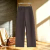 Calça pantalona de algodão super estilosa, fluida, versátil e casual para mulheres, nova coleção outono 2026, cintura alta elástica, efeito emagrecedor