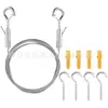 Cerradura de Cable de Acero, Gancho de Seguridad, Eslinga Ajustable de Acero Inoxidable, Hebilla de Seguridad Fija, Cable para Colgante de Iluminación, Cuerda para Colgante