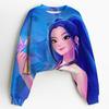 Moletom Curto K-Pop Demon Slayer Huntrix Moletom Infantil Moletom Pulôver para Meninas Jaqueta da Moda