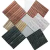 Tijolo Mosaico Curvo de Pedra Travertino Bege Natural Personalizado Azulejos de Parede para Padaria Loja de Roupas Pousada