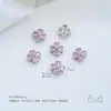 Cuentas espaciadoras de trébol de cuatro hojas con forma de corazón de circonita de colores, chapadas en oro de 14 quilates sobre cobre, para accesorios de pulseras y collares de cristal y perlas de bricolaje