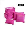 Bolsa de Almacenamiento para Viaje Estilo Coreano Pequeña de 6 Piezas Bolsa Organizadora de Ropa Bolsa para Ropa Interior y Cosméticos Set de Almacenamiento para Maleta