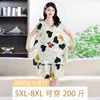 Conjunto de Pijama de Dos Piezas de Algodón y Seda de Verano para Mujer, Chaleco sin Mangas de Cuello Redondo, Conjunto de Algodón Artificial de Tallas Grandes