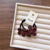 Novo Estilo Coreano Infantil Outono Inicial Flor de Lã Crochê à Mão Presilha de Cabelo Meninas Simples Adulto Par de Faixa de Cabeça Escura